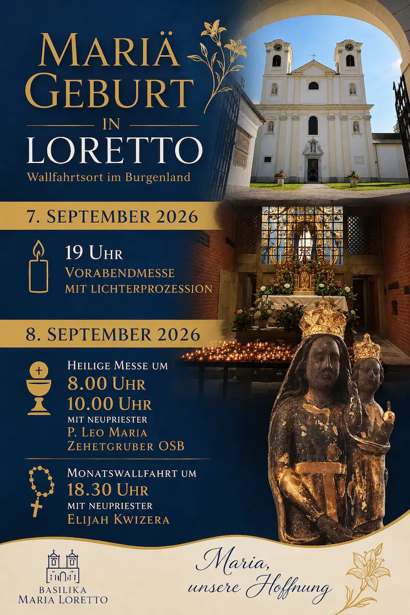 Plakat Mariä Geburt in Loretto 8. September 2026