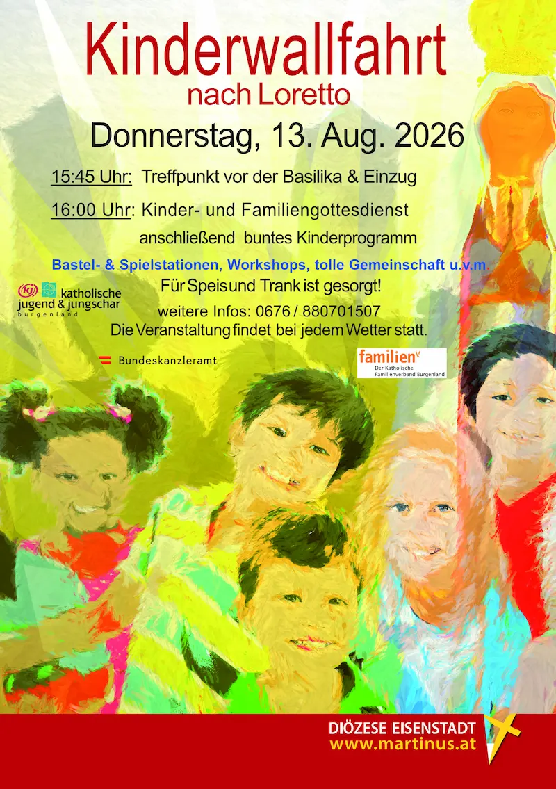 Plakat Kinderwallfahrt nach Loretto 13. August 2026